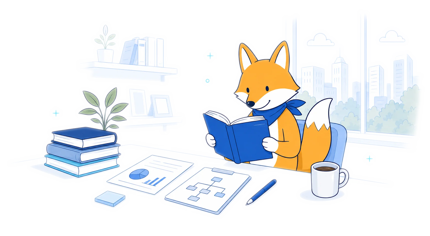 本を読むKakeruFOX